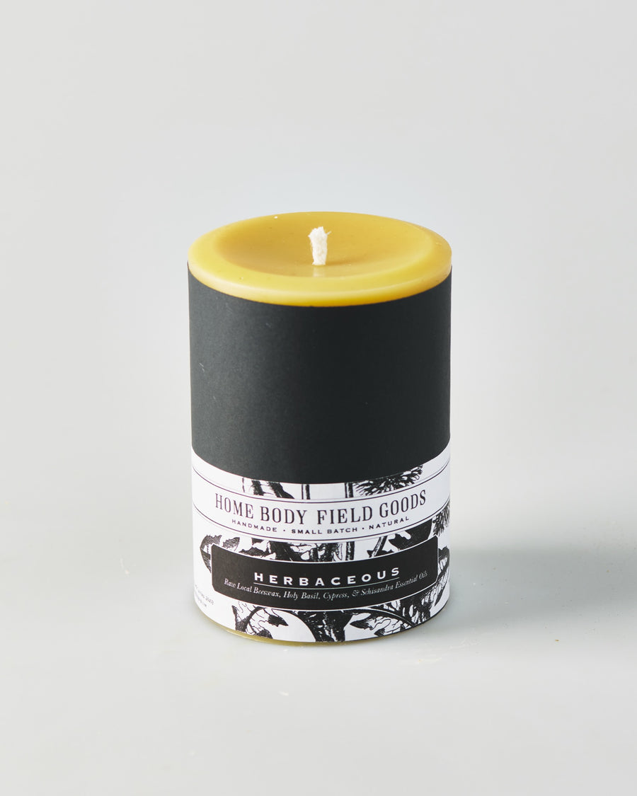 Raw, Local Beeswax Candle 6 oz