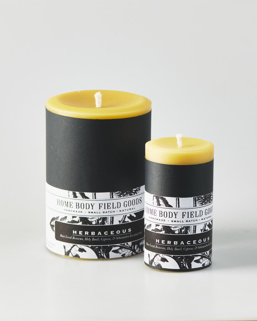 Raw, Local Beeswax Candle 6 oz