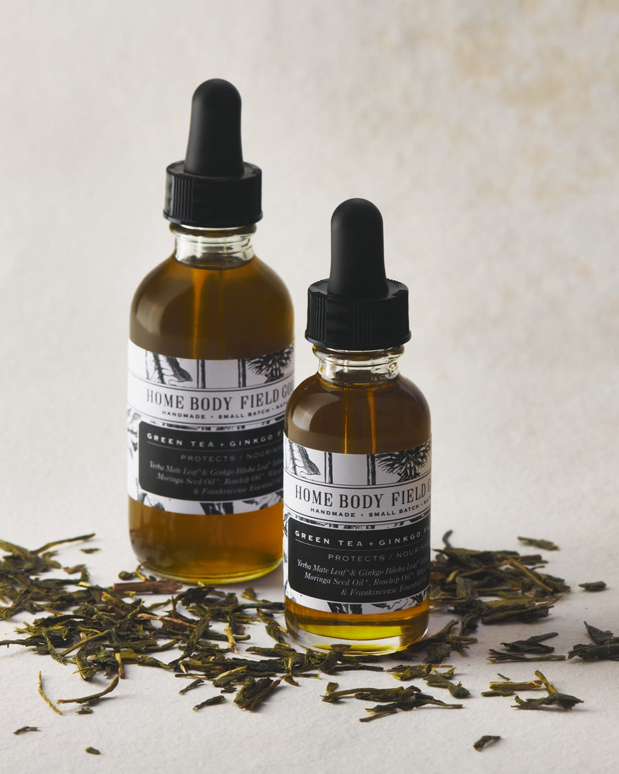 Green Tea + Ginkgo Face Oil | Face Oil with Herbal Extracts 1 oz