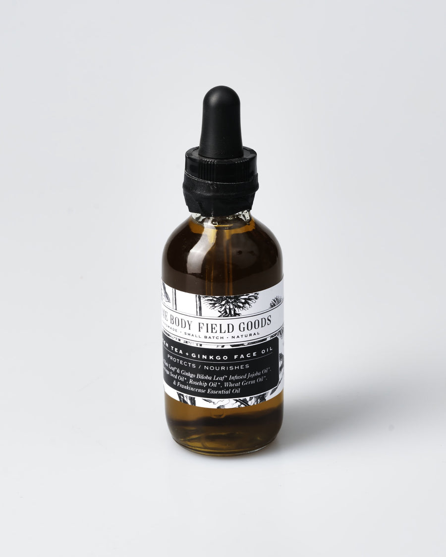 Green Tea + Ginkgo Face Oil | Face Oil with Herbal Extracts 1 oz
